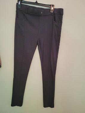 Women's Dark Gray Slim Ponte Pants